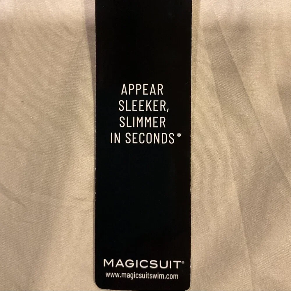 NWT Magicsuit Black Racerback Tankini Top Size 12 Sleek Slimming Design Black - Picture 3 of 10